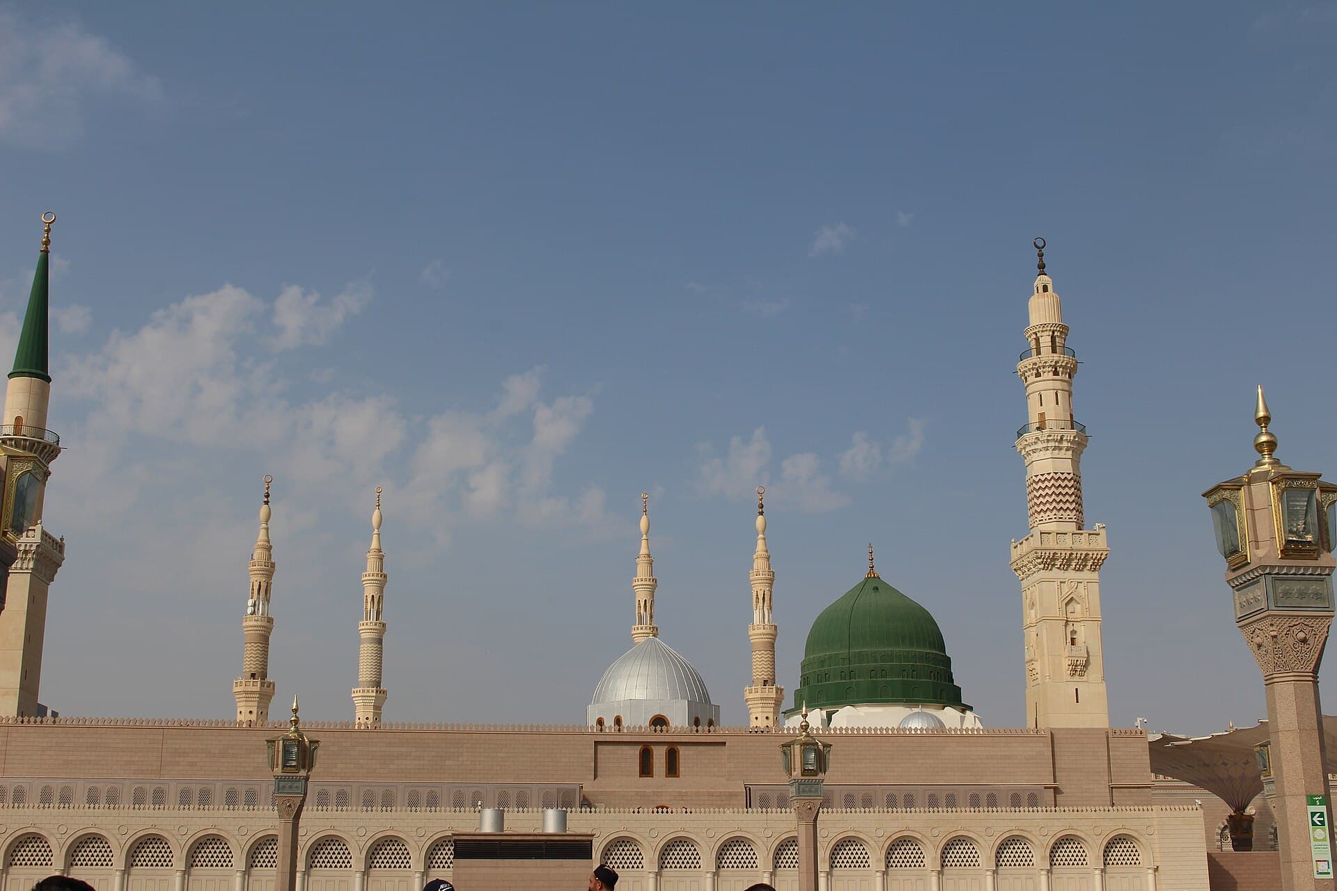The Green Dome and minarets of Masjid an-Nabawi